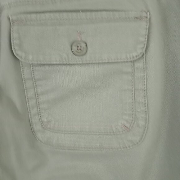 Gloria Vanderbilt Ribbed Cargo Capri Olive Moss Army Green Pants Womens 12 - Picture 4 of 8